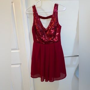 My Michelle Red Sequined Party Dress